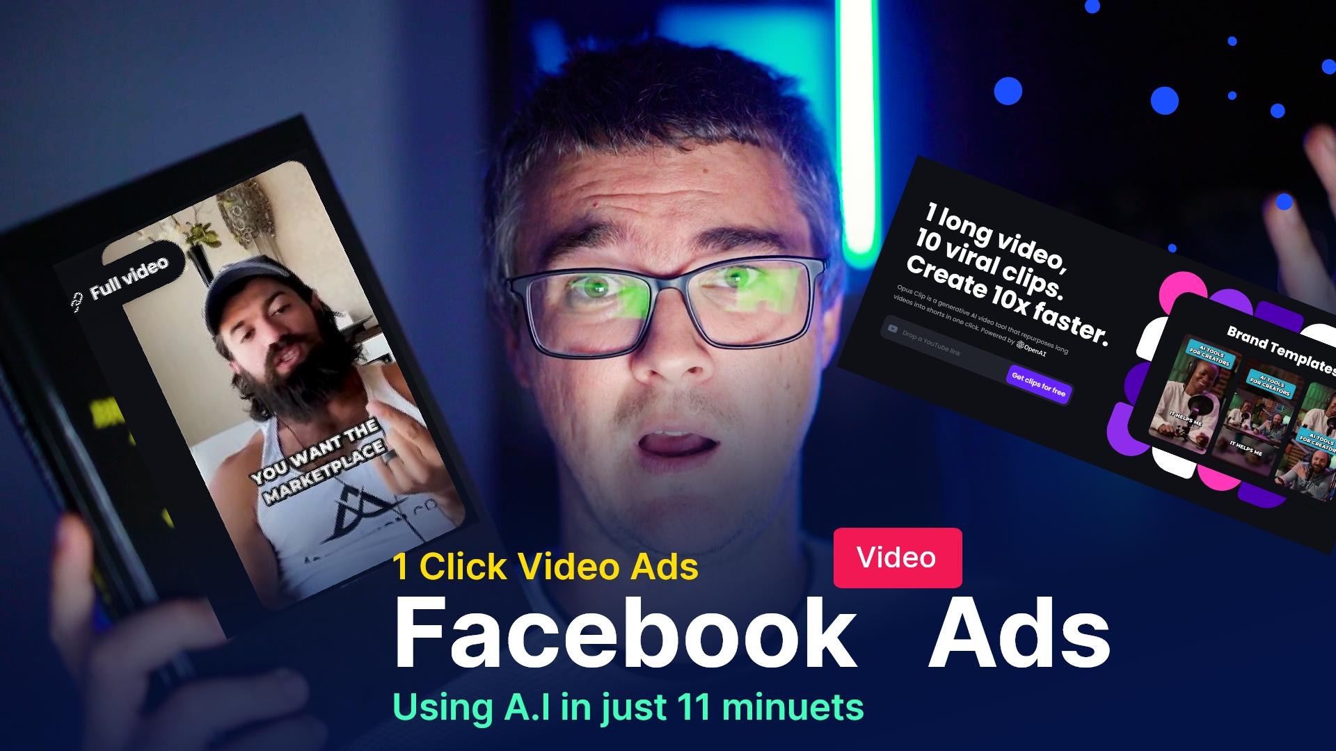 Create many Facebook Video Ads (or Shorts for Instagram/YouTube) in minuets with A.I [Hormozi Style]