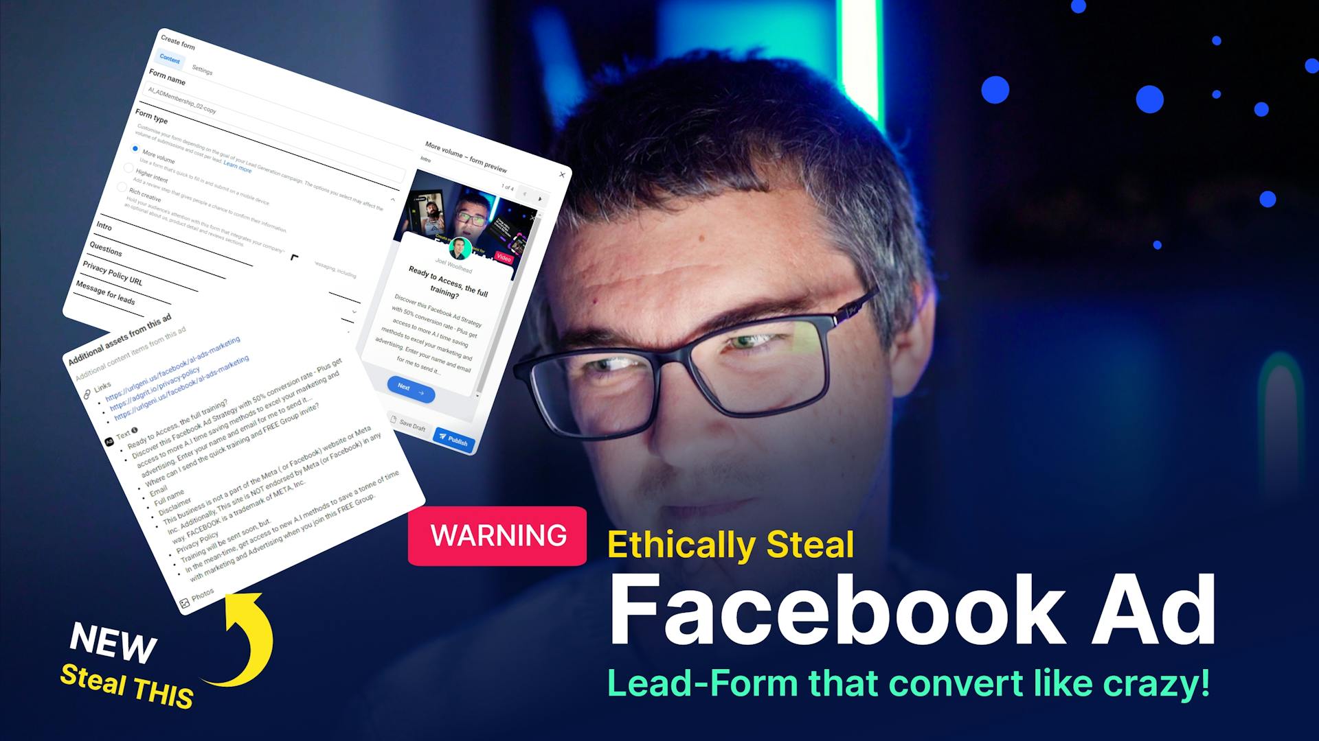 Facebook Ad Lead Form ethically stolen without seeing the Lead-form ad in my feed...